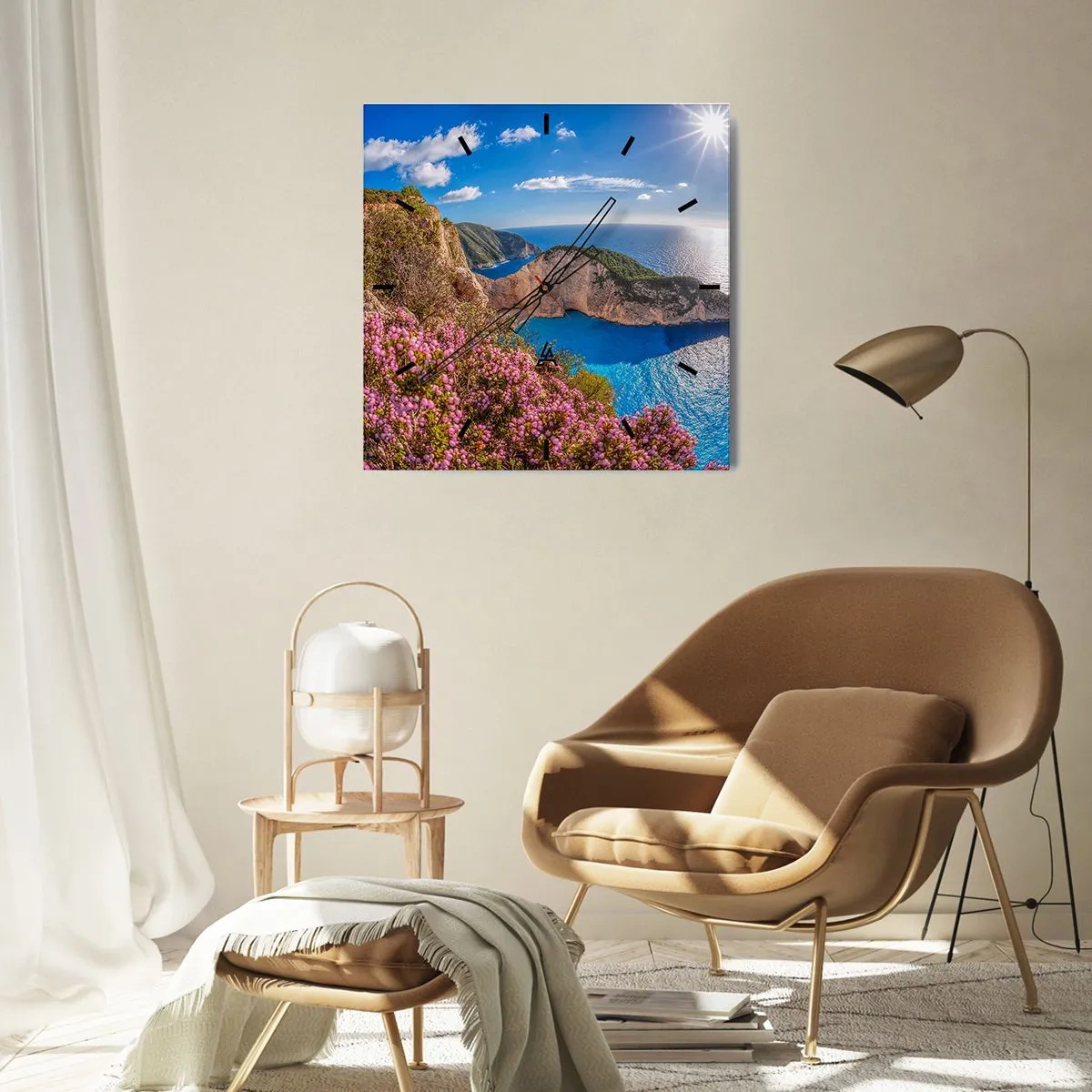 Nástěnné hodiny - Moje velké řecké prázdniny - 40x40 cm