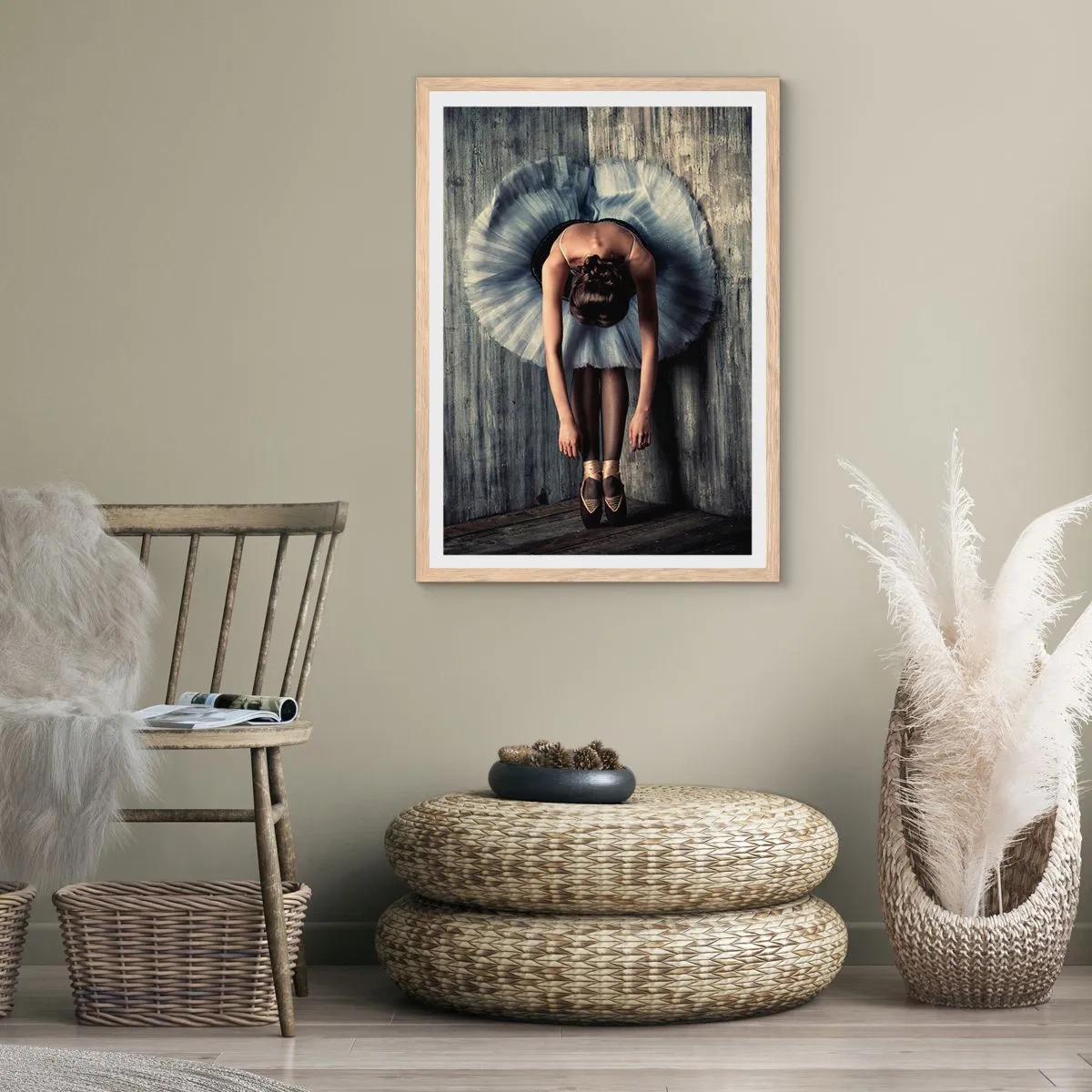 Plakát v rámu světlý dub - Když dohraje hudba - 40x50 cm