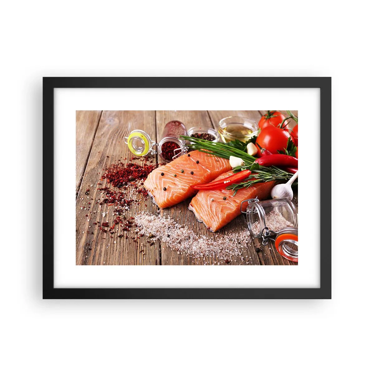 Plakát v černém rámu - Norské dobrodružství v kuchyni - 40x30 cm