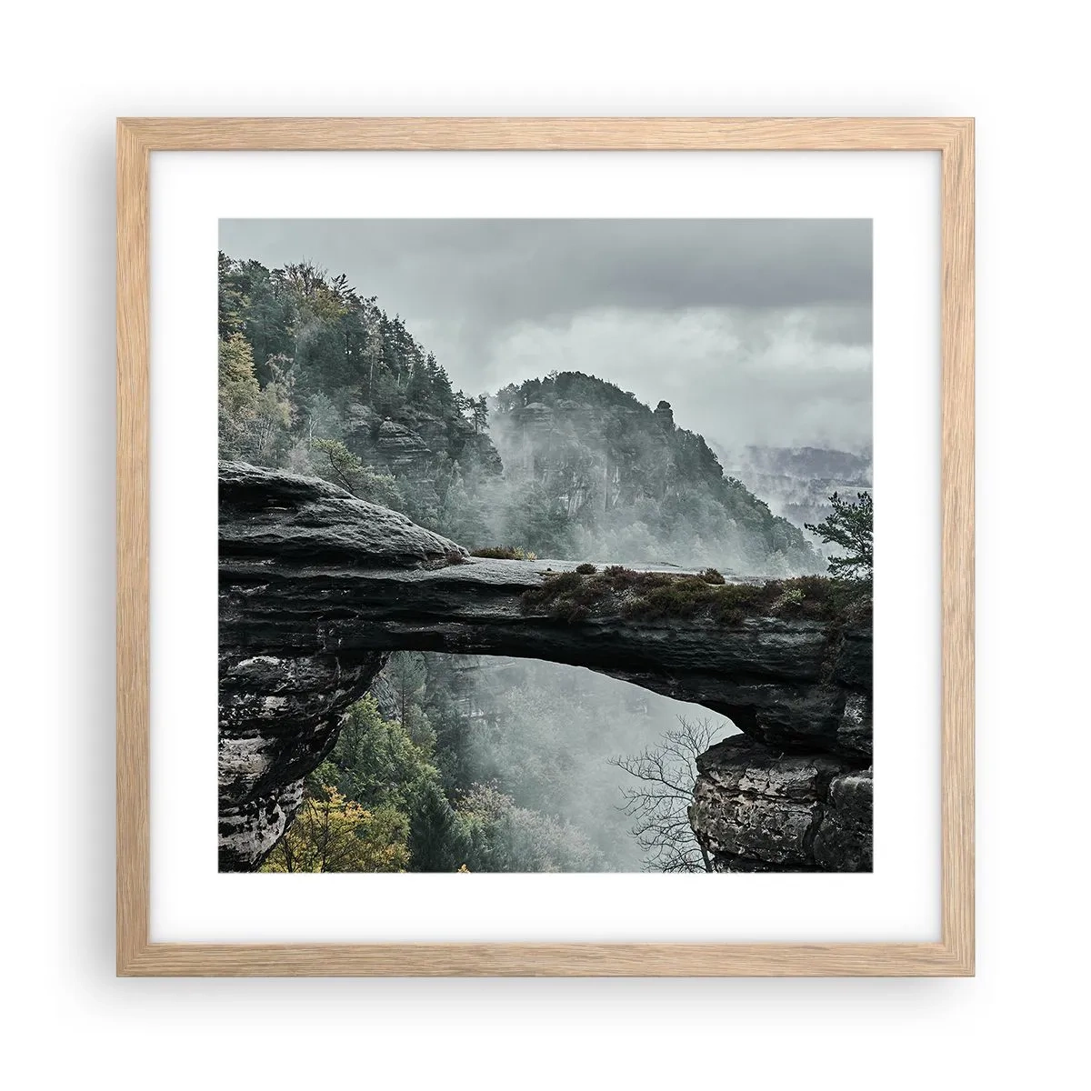 Plakát v rámu světlý dub - Dobrodružství právě začíná - 40x40 cm