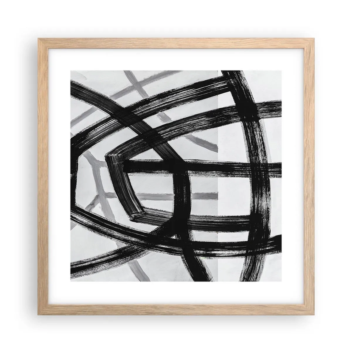 Plakát v rámu světlý dub - Hloubka - 40x40 cm