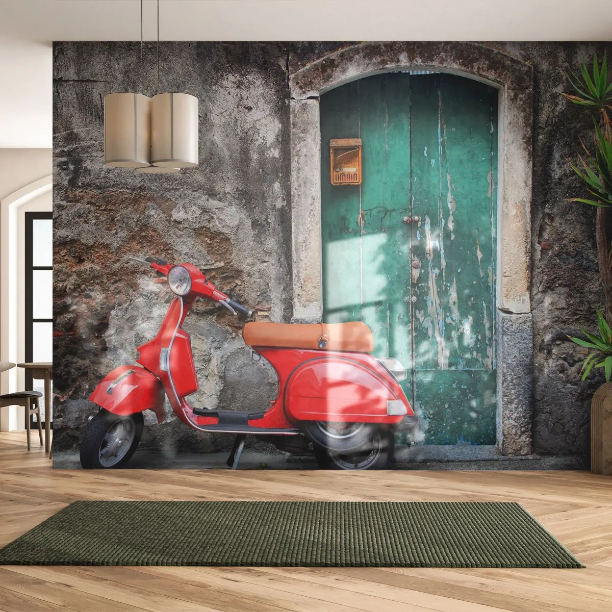 Fototapeta Samolepicí Deluxe Sticker - Italské prázdniny - Automobilový průmysl, Koloběžka, Itálie - 250x175 cm