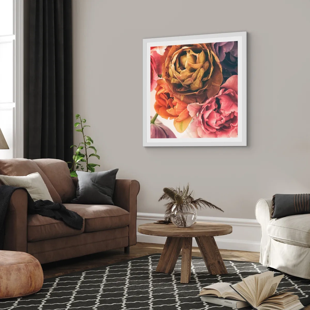 Plakát v bílém rámu - Oslava života - 60x60 cm