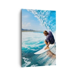 Obraz na plátně - Tančící s vlnami - 80x120 cm