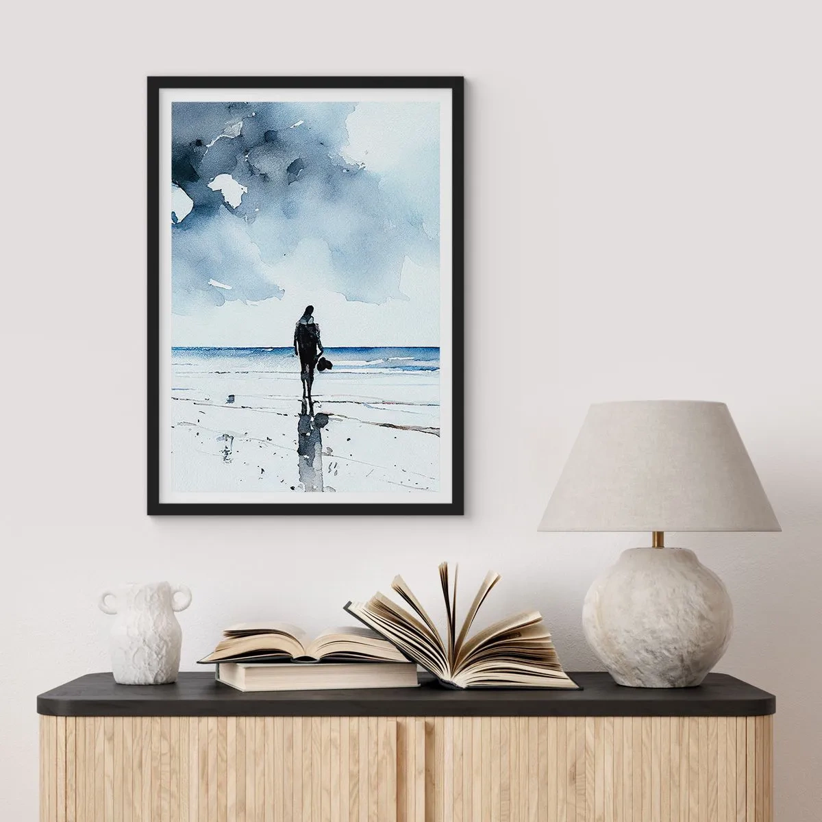 Plakát v černém rámu - Rozhovor s mořem - 50x70 cm