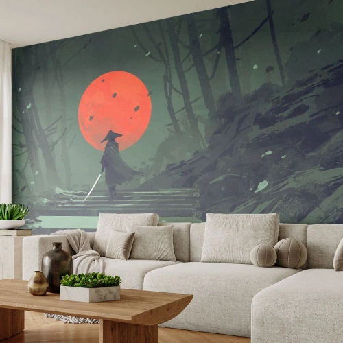 Fototapeta Samolepicí Deluxe Sticker - Bojovník červeného měsíce - Abstrakce, Fantazie, Bojovník - 100x70 cm