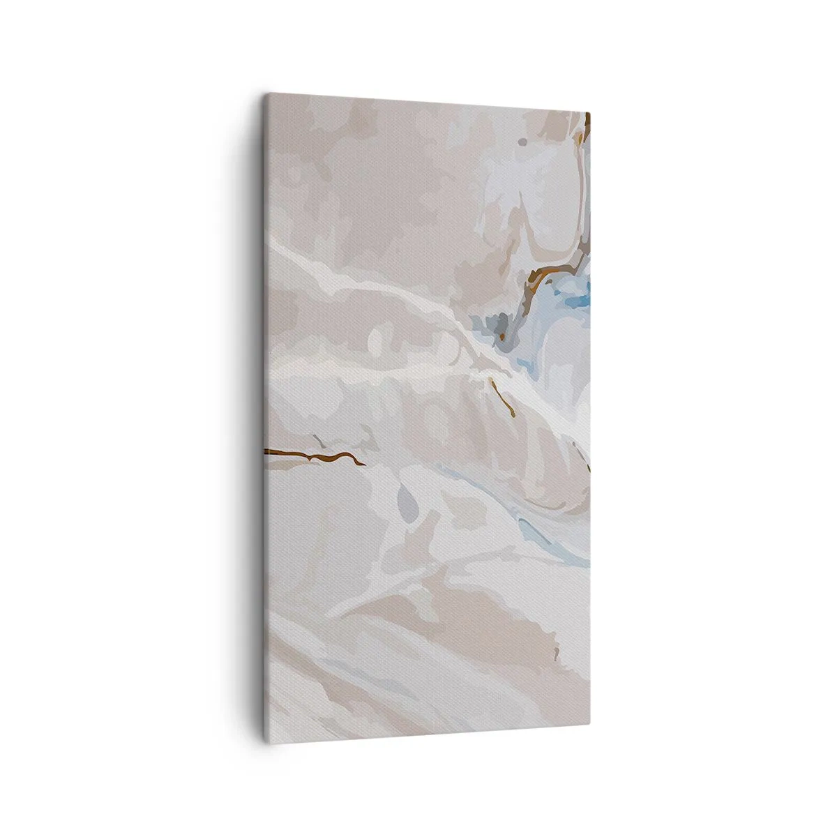 Obraz na plátně - Modré meandry pod bílou - 45x80 cm