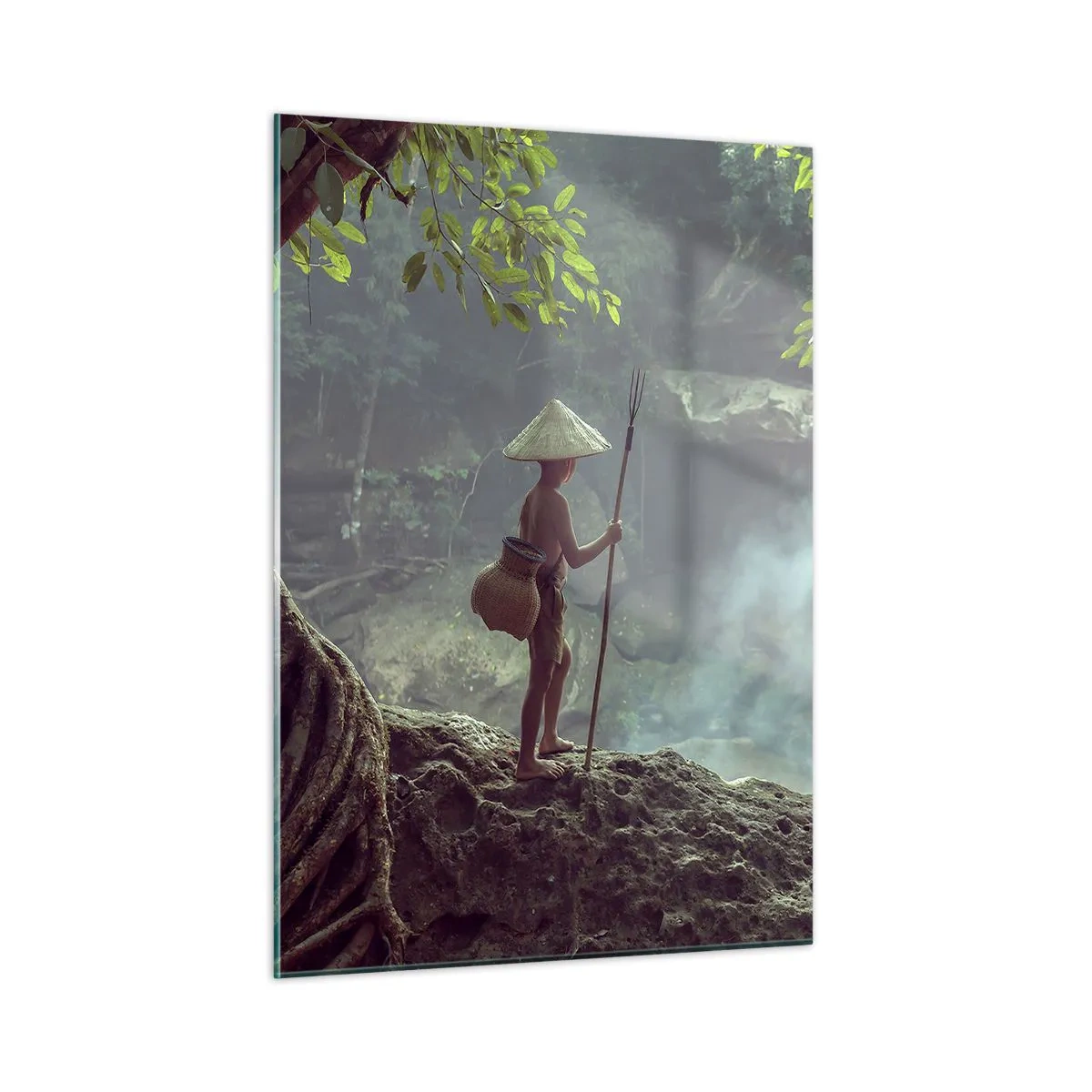 Obraz na skle - Spřátelený s přírodou - 50x70 cm