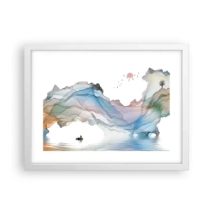 Plakát v bílém rámu - Ke křišťálovým horám - 40x30 cm