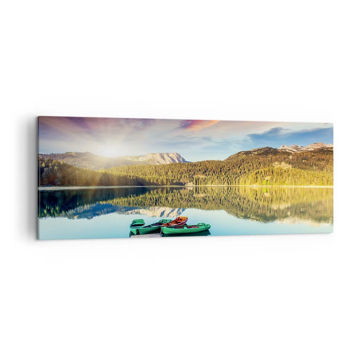 Obraz na plátně - U vody hladké jako zrcadlo - 140x50 cm