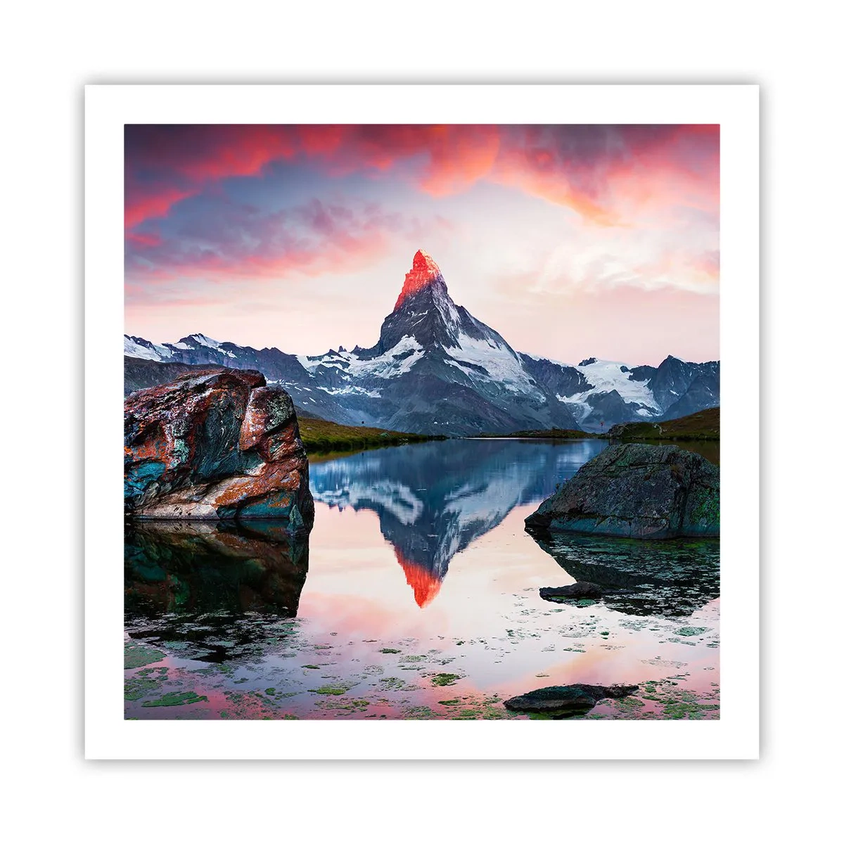 Plakát - Srdce hor je vřelé - 60x60 cm