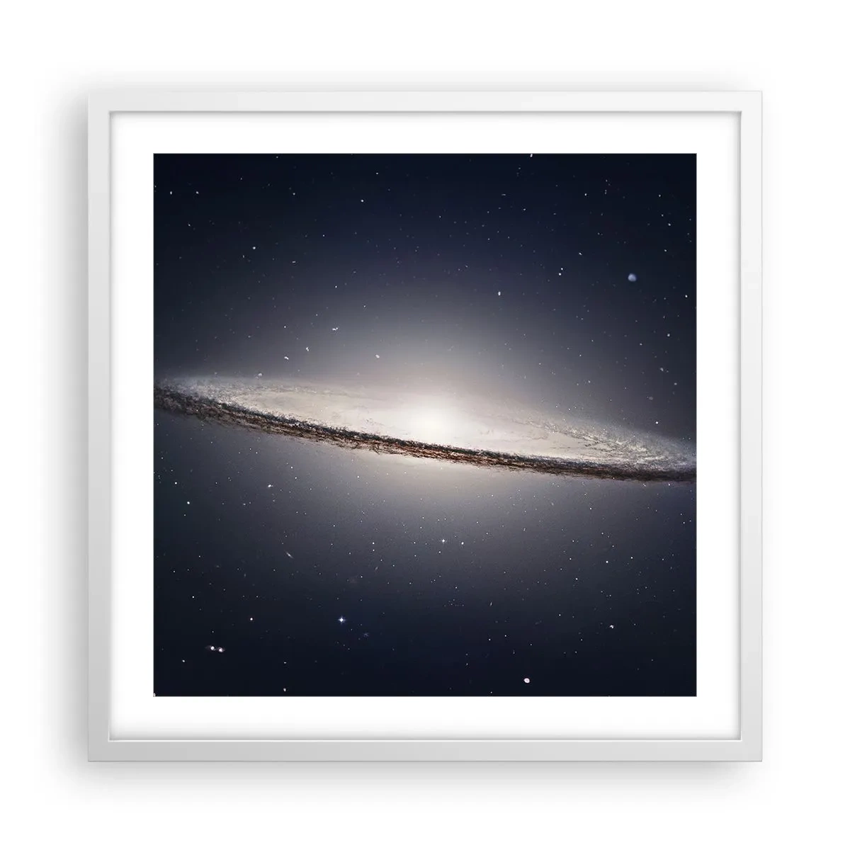 Plakát v bílém rámu - Kdysi dávno, v jedné vzdálené galaxii… - 50x50 cm