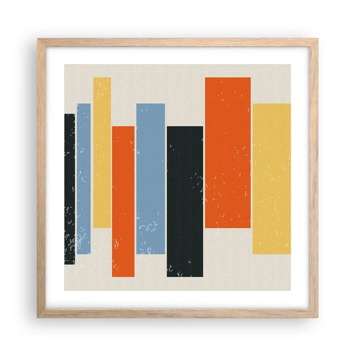 Plakát v rámu světlý dub - Záznam hudby - 50x50 cm
