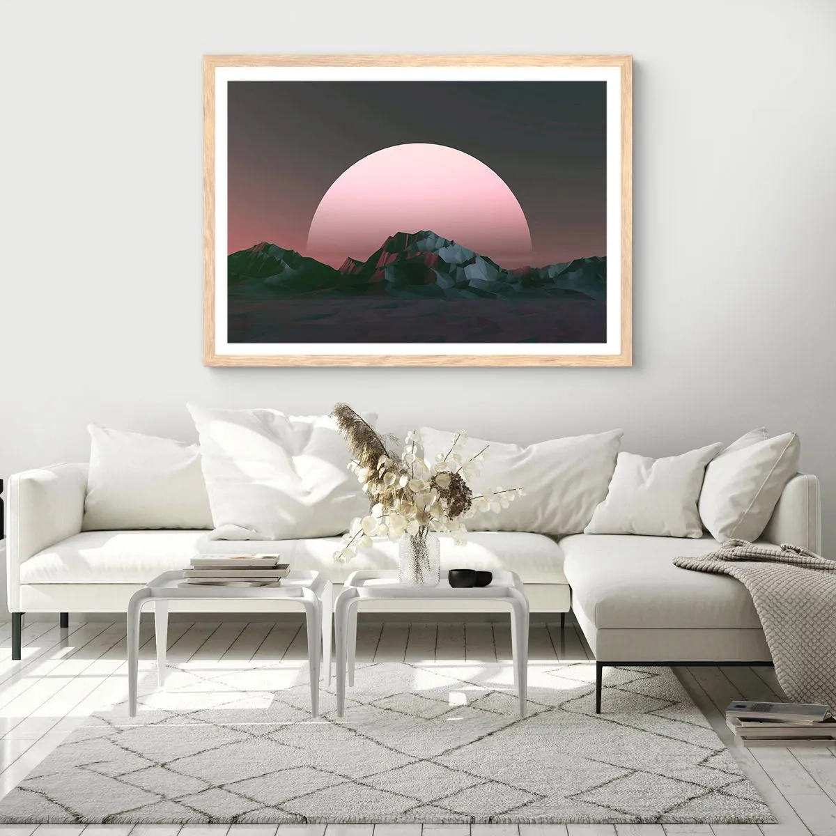 Plakát v rámu světlý dub - V sousední galaxii - 40x30 cm