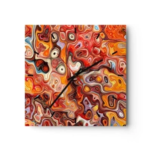 Nástěnné hodiny - Kdyby se ořechy rozpouštěly v medu - 40x40 cm