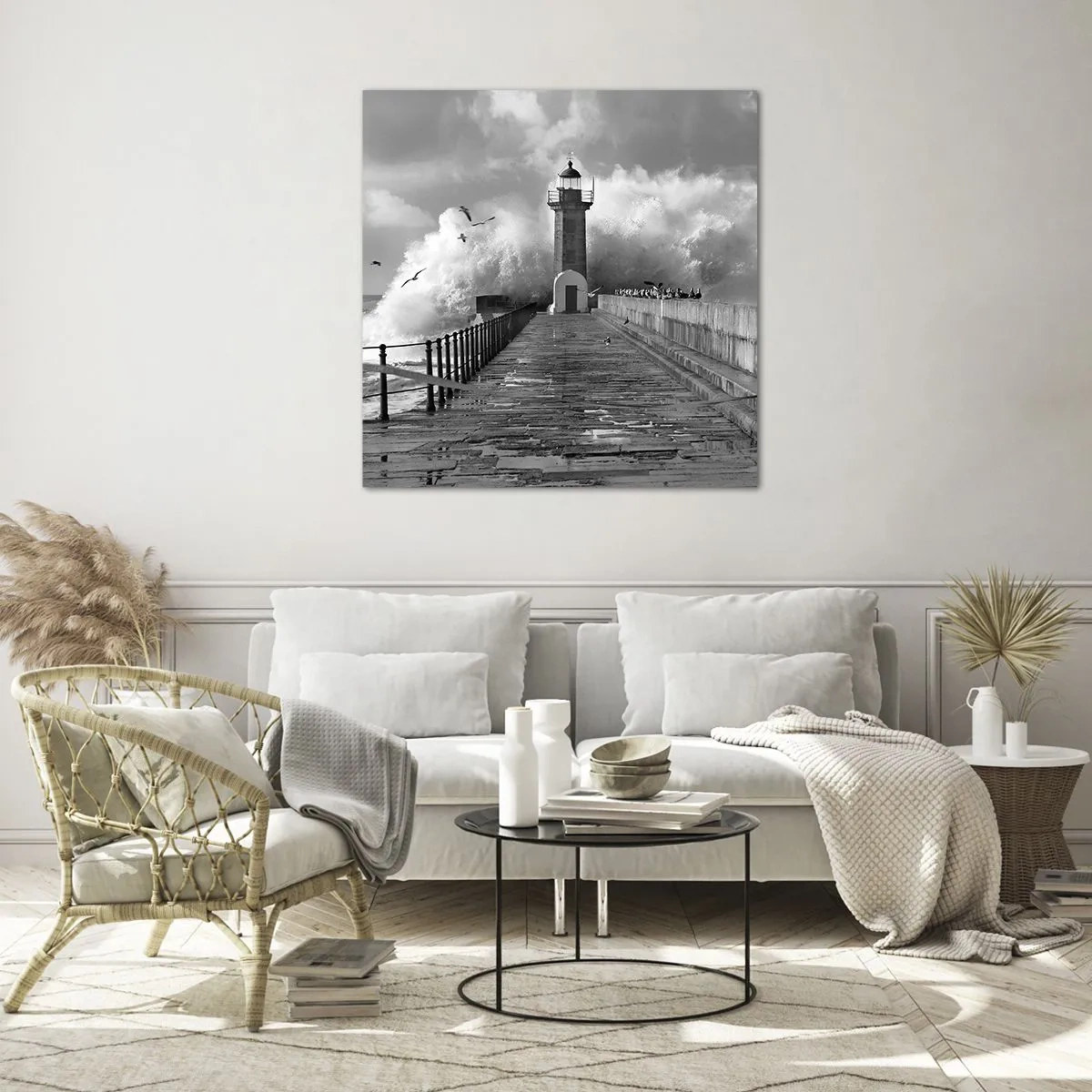 Obraz na skle - Nebojácná - 60x60 cm