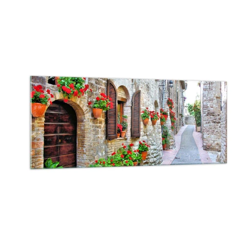 Obraz na skle - Italská atmosféra - 100x40 cm