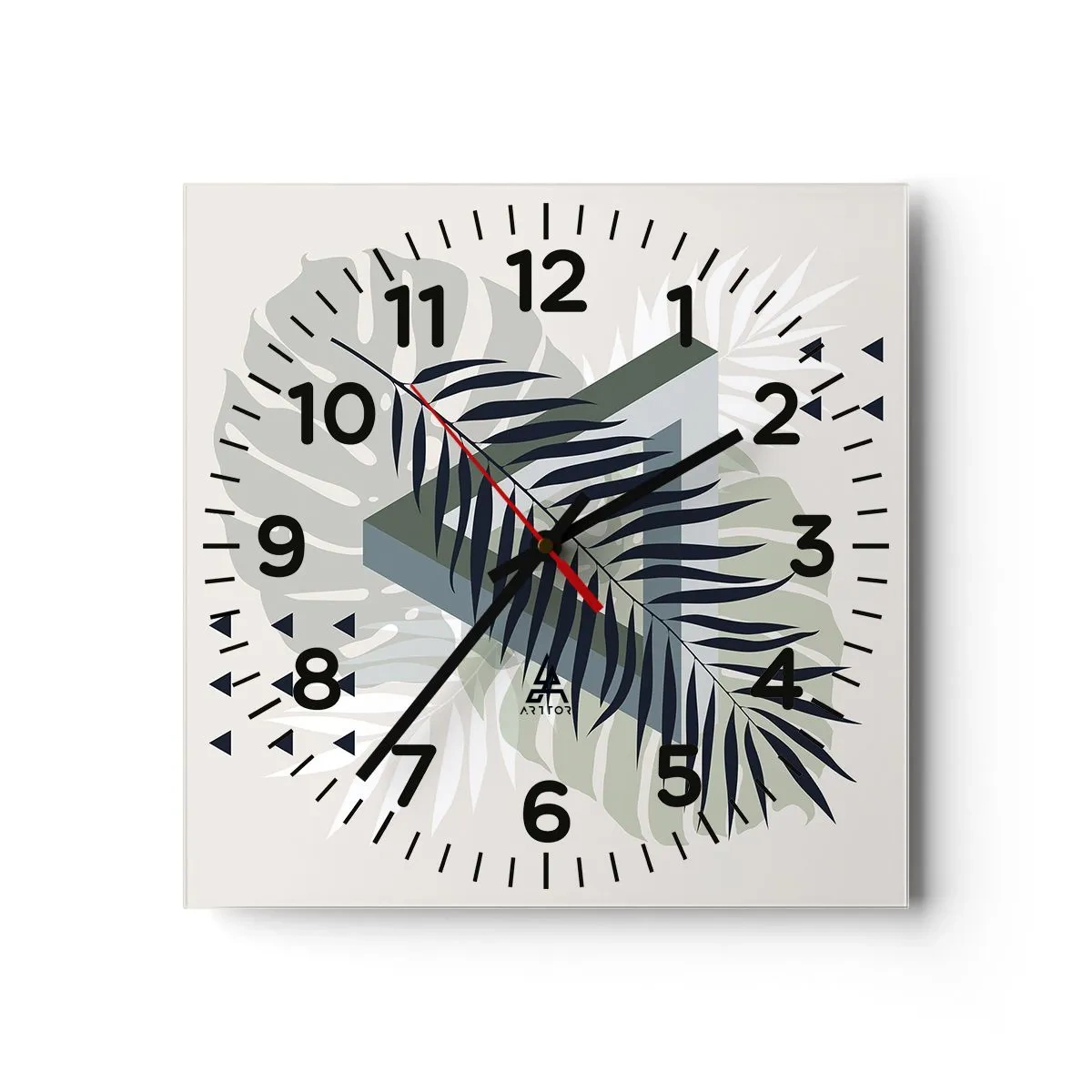 Nástěnné hodiny - Příroda a geometrie – dva řády? - 30x30 cm