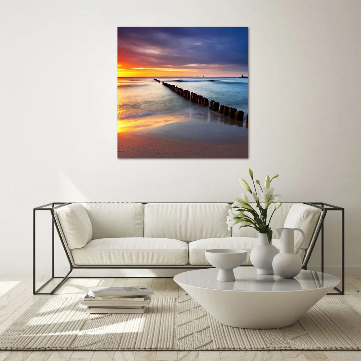 Obraz na skle - Poslouchej ticho - 50x50 cm