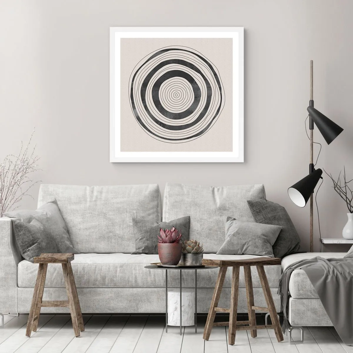 Plakát v bílém rámu - Důležité je to, co je uprostřed - 30x30 cm