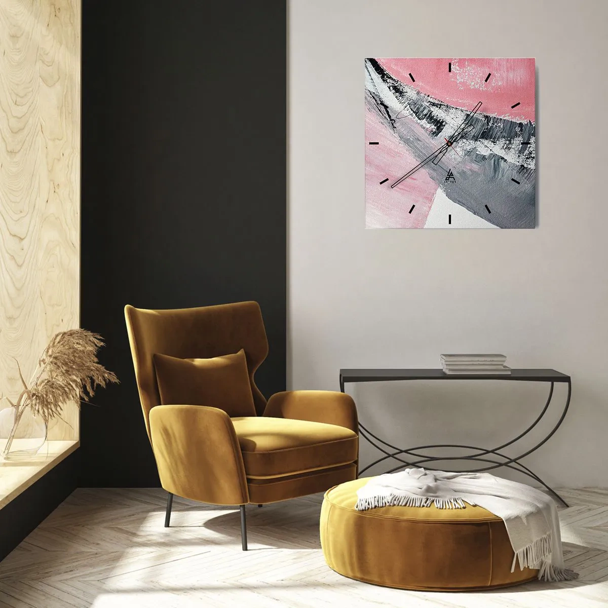 Nástěnné hodiny - Sladěná kompozice - 40x40 cm