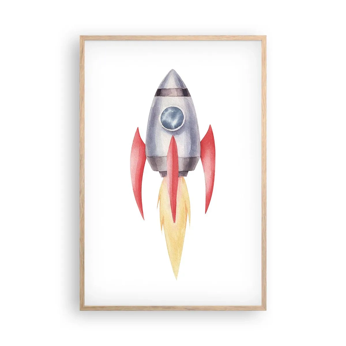 Plakát v rámu světlý dub - Výš, rychleji, dál - 61x91 cm