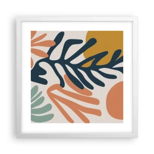 Plakát v bílém rámu - Korálová moře - 40x40 cm