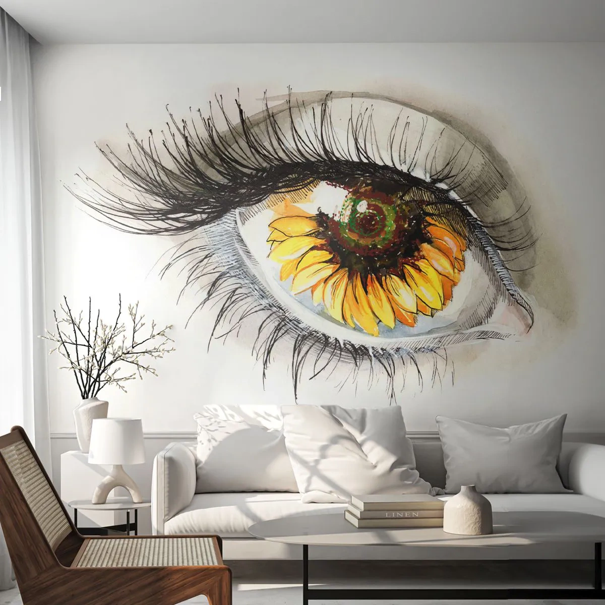 Fototapeta Samolepicí Deluxe Sticker - Pohled žhavý jako léto - Abstrakce, Grafika, Oko - 250x175 cm