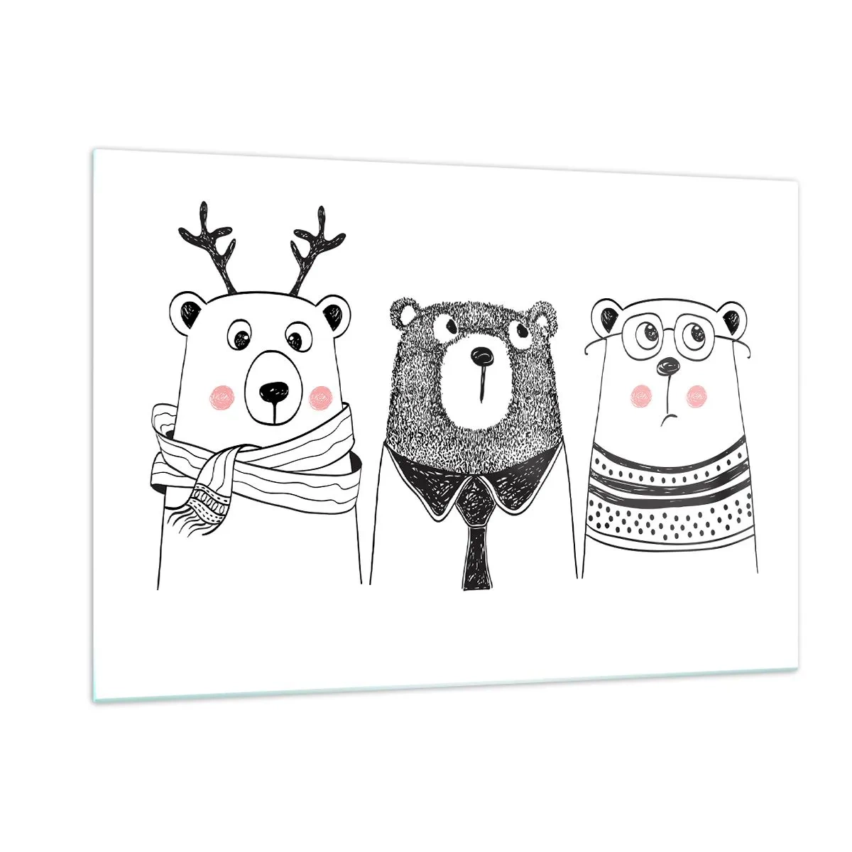 Obraz na skle - Medvěd, medvídek a méďa - 120x80 cm