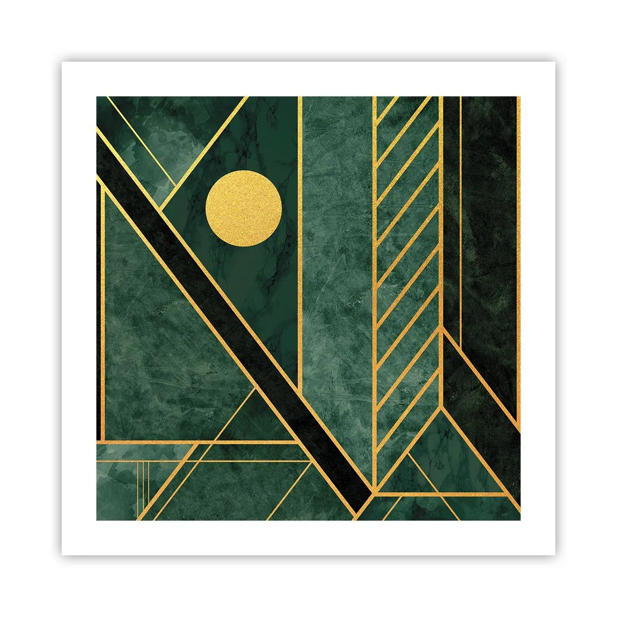 Plakát - Dynamika zlata a lazuritu - 50x50 cm