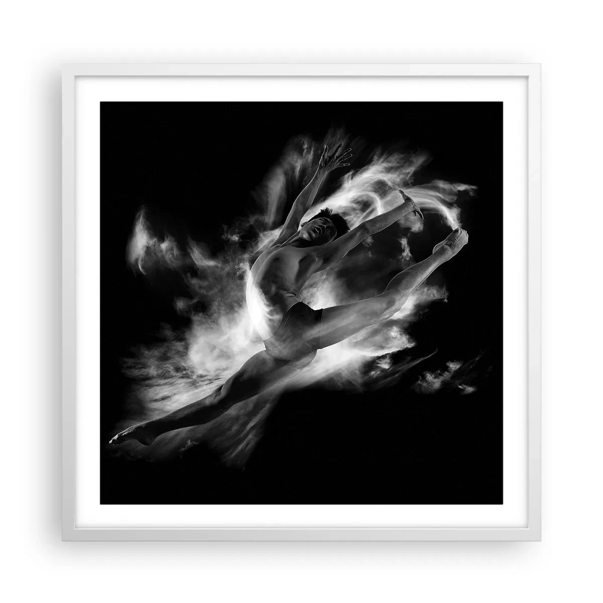 Plakát v bílém rámu - Zastaven za letu - 60x60 cm