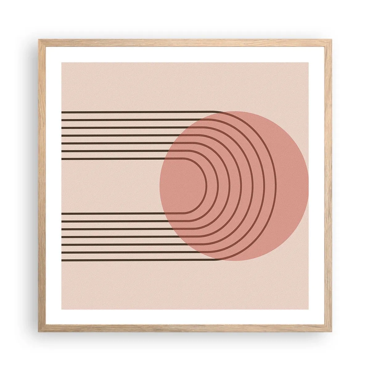 Plakát v rámu světlý dub - Neodolatelná přitažlivost - 60x60 cm