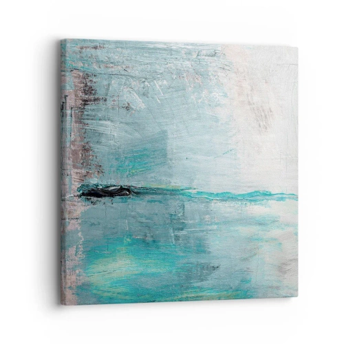 Obraz na plátně - Horizontálně v modři - 30x30 cm