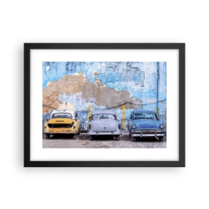 Plakát v černém rámu - Setkání veteránů - 40x30 cm