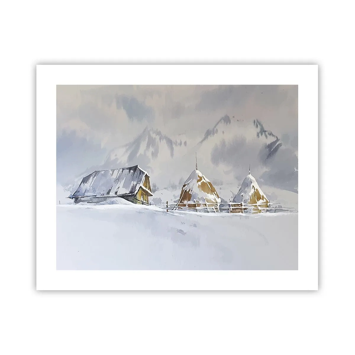 Plakát - V zasněženém údolí - 50x40 cm