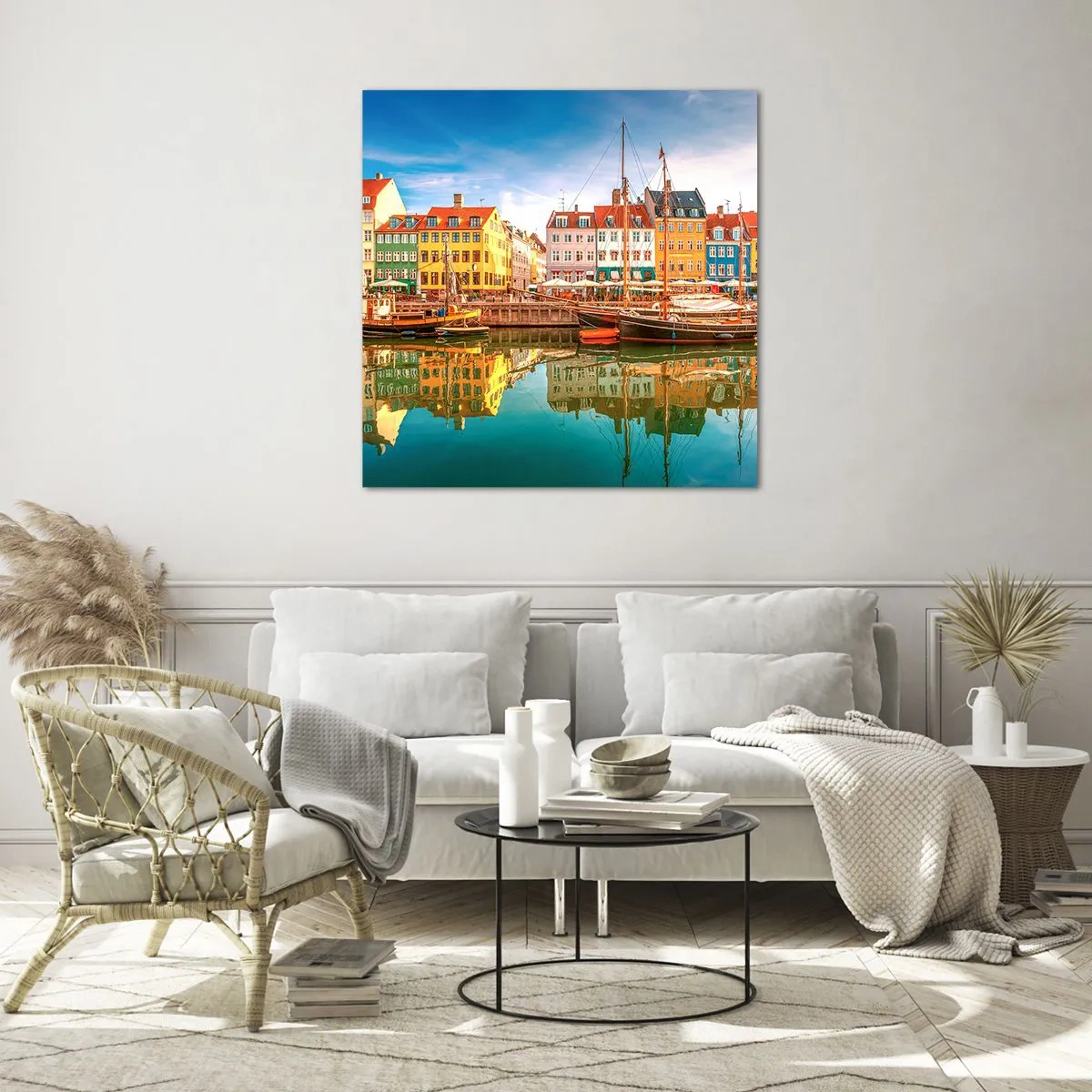 Obraz na skle - U vody hladké jako zrcadlo - 30x30 cm