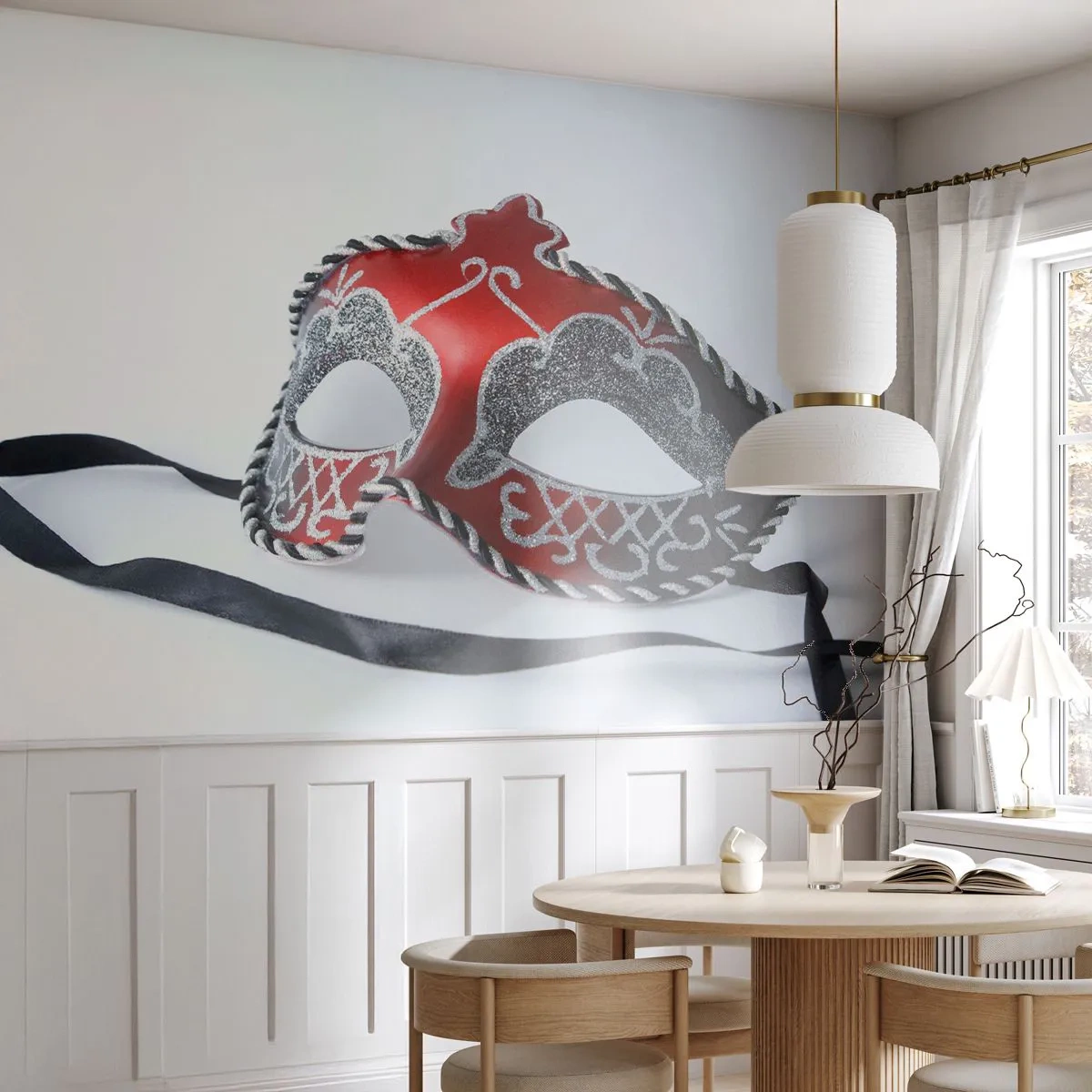 Fototapeta Samolepicí Deluxe Sticker - Pozvánka na bál - Benátská maska, Benátky, Karneval - 250x175 cm