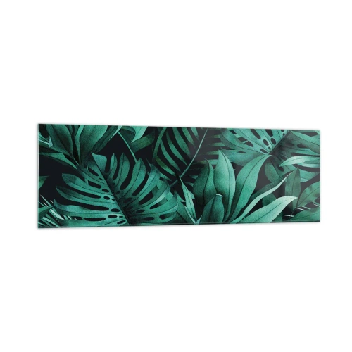 Obraz na skle - Hloubka tropické zeleně - 160x50 cm
