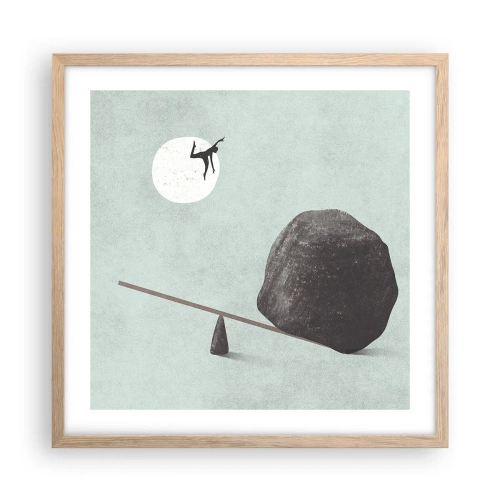 Plakát v rámu světlý dub - Splněný sen - 50x50 cm