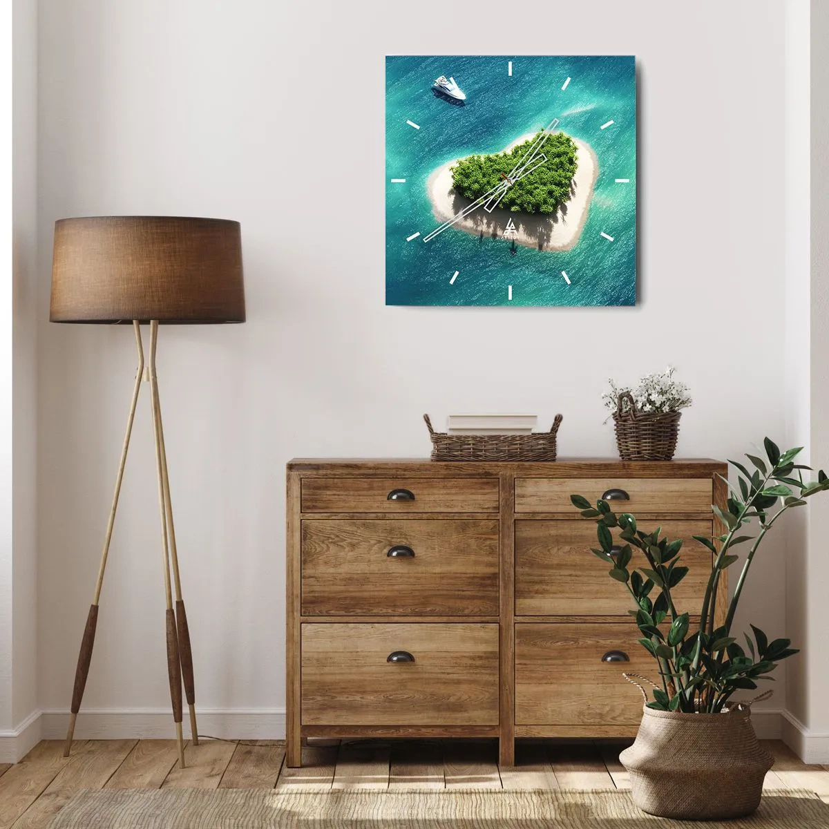 Nástěnné hodiny - Miluji léto - 40x40 cm