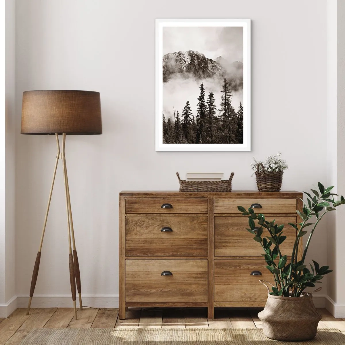 Plakát v bílém rámu - Žulový panovník - 70x100 cm