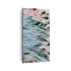 Obraz na plátně - Safírově růžové chmýří - 55x100 cm