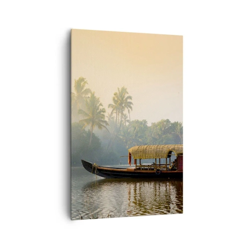 Obraz na plátně - Dům na řece - 80x120 cm