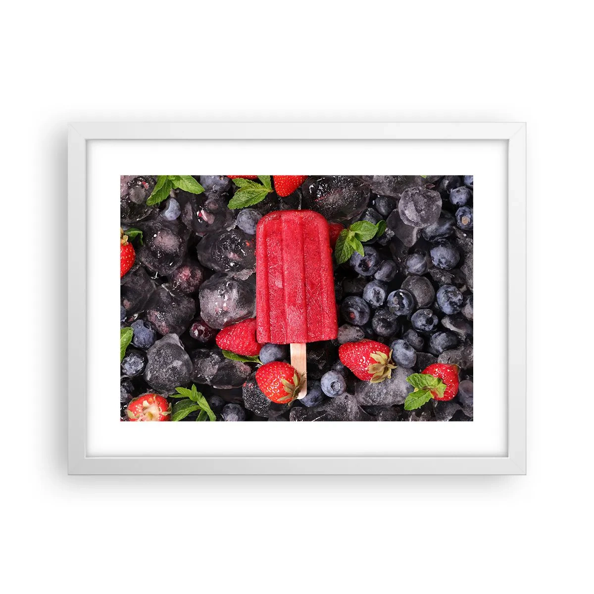 Plakát v bílém rámu - Chuť horkého léta - 40x30 cm