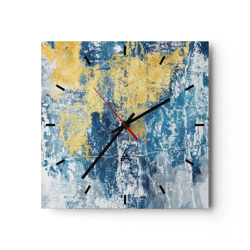 Nástěnné hodiny - Abstrakce s dobrou náladou - 30x30 cm