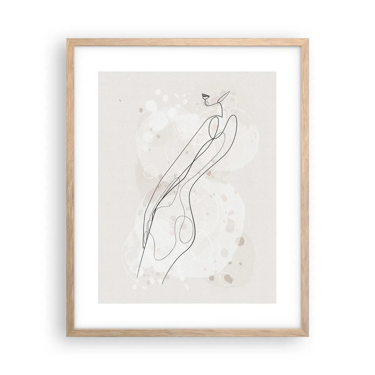 Plakát v rámu světlý dub - Zabloudit pohledem - 40x50 cm