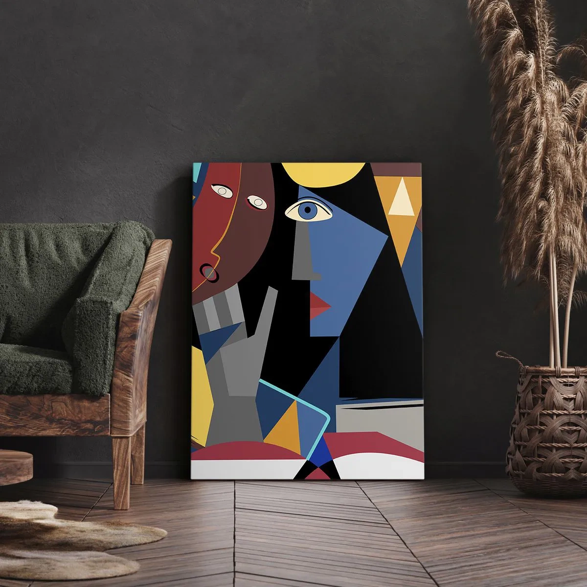 Obraz na plátně - Konverzace kubistů - 50x70 cm