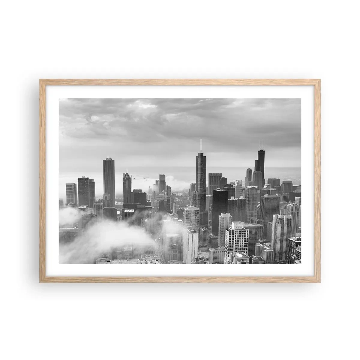 Plakát v rámu světlý dub - Americká krajina - 70x50 cm