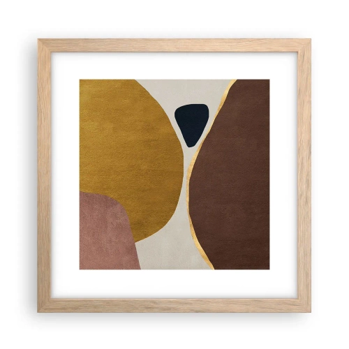 Plakát v rámu světlý dub - Abstrakce – místo v prostoru - 30x30 cm