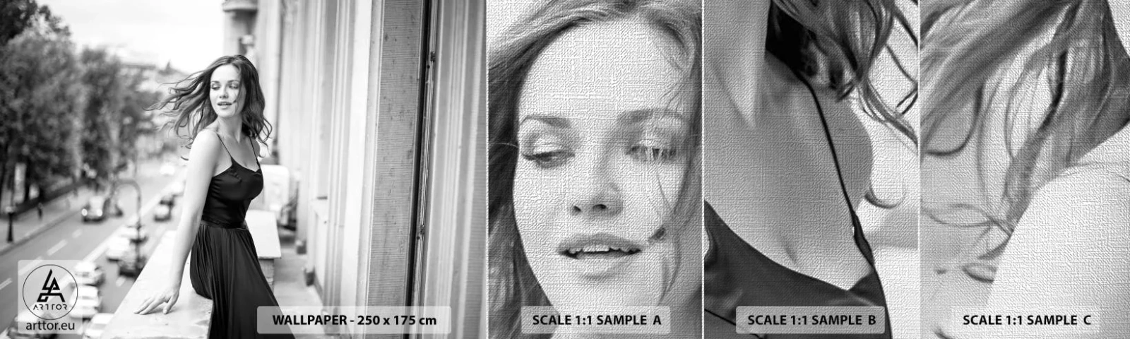 Vzor Fototapety Premium Canvas - Určitě Pařížanka - Žena, Město, Architektura - 100x30 cm